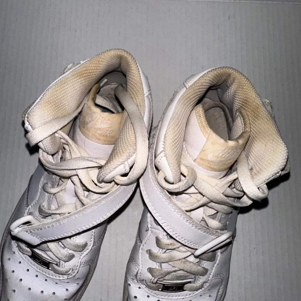 Nike Air Force 1 Kids 6Y Womens 7.5 Triple White‎ Basketball Sneakers DH2933-111